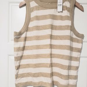 Striped Relax Crew Neck Tank